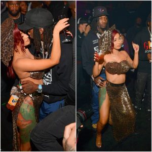 Cardi B proves herself to be every inch the cool mum as she joins husband Offset in taking a wild night off parenting duty for 26th birthday bash -News