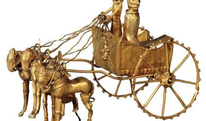 On This Day in 1875: The Inaugural Kentucky Derby at Churchill Downs. Discover the Historical Significance of Horses in Archaeology, from Domestication to Racing and Warfare, Highlighted by a 5th-4th Century B.C. Achaemenid Sculpture from Tajikistan